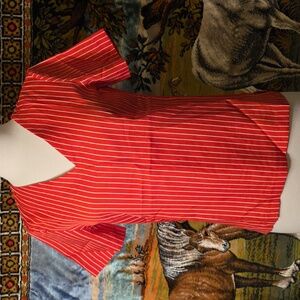 Mon Amie Red Striped Top